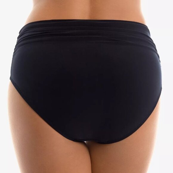 Magicsuit Shirred Bikini Bottom Black Size 12 - Picture 8 of 9